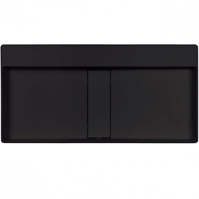 Lavoar din granit, capac scurgere, montare blat, 80x40 cm, negru, Deante Blur [2]