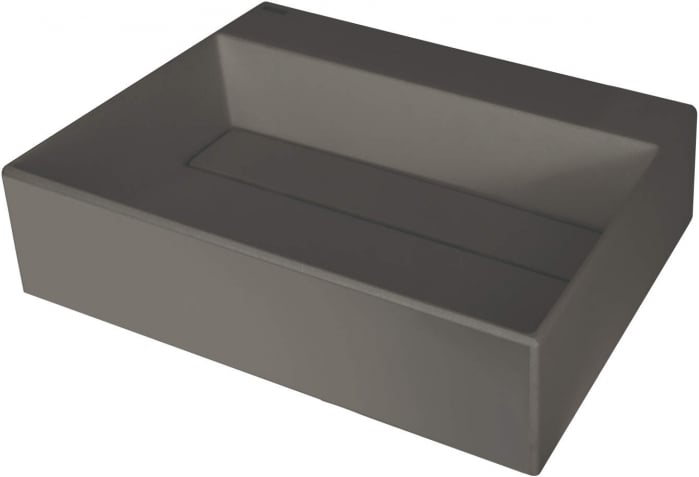 Lavoar din granit, capac scurgere, montare blat, 50x40 cm, antracit, Deante Correo