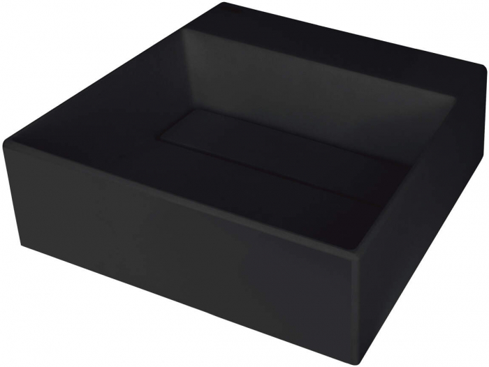 Lavoar din granit, capac scurgere, montare blat, 40x40 cm, negru, Deante Correo