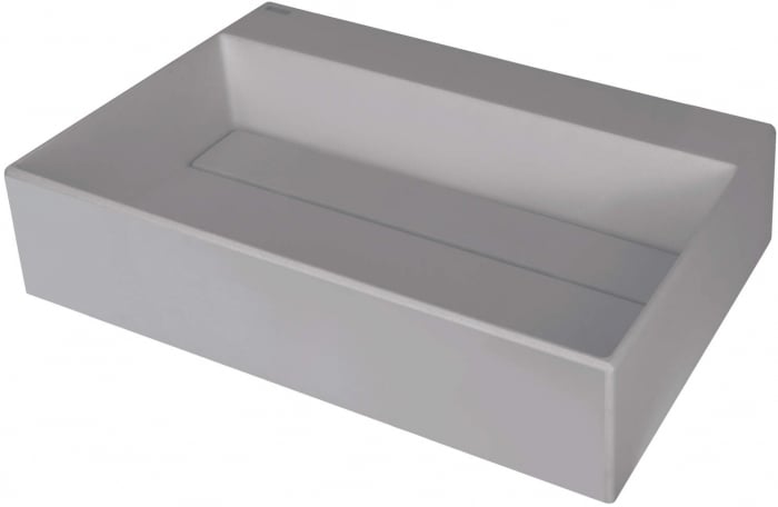 Lavoar din granit, capac scurgere, montare blat, 60x40 cm, gri, Deante Correo