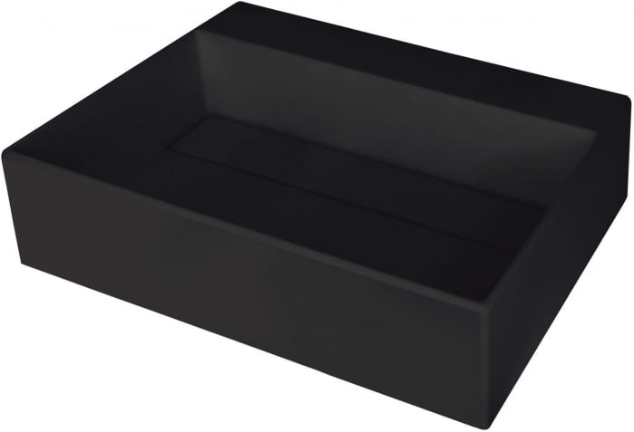 Lavoar din granit, capac scurgere, montare blat, 50x40 cm, negru, Deante Correo