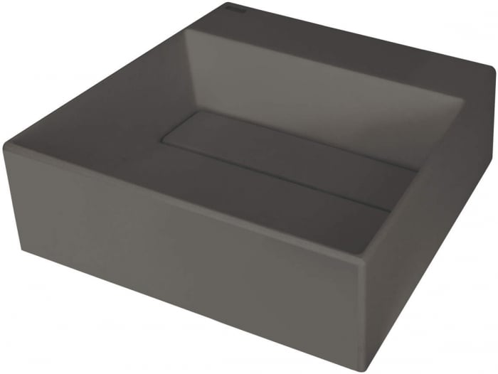 Lavoar din granit, capac scurgere, montare blat, 40x40 cm, antracit, Deante Correo