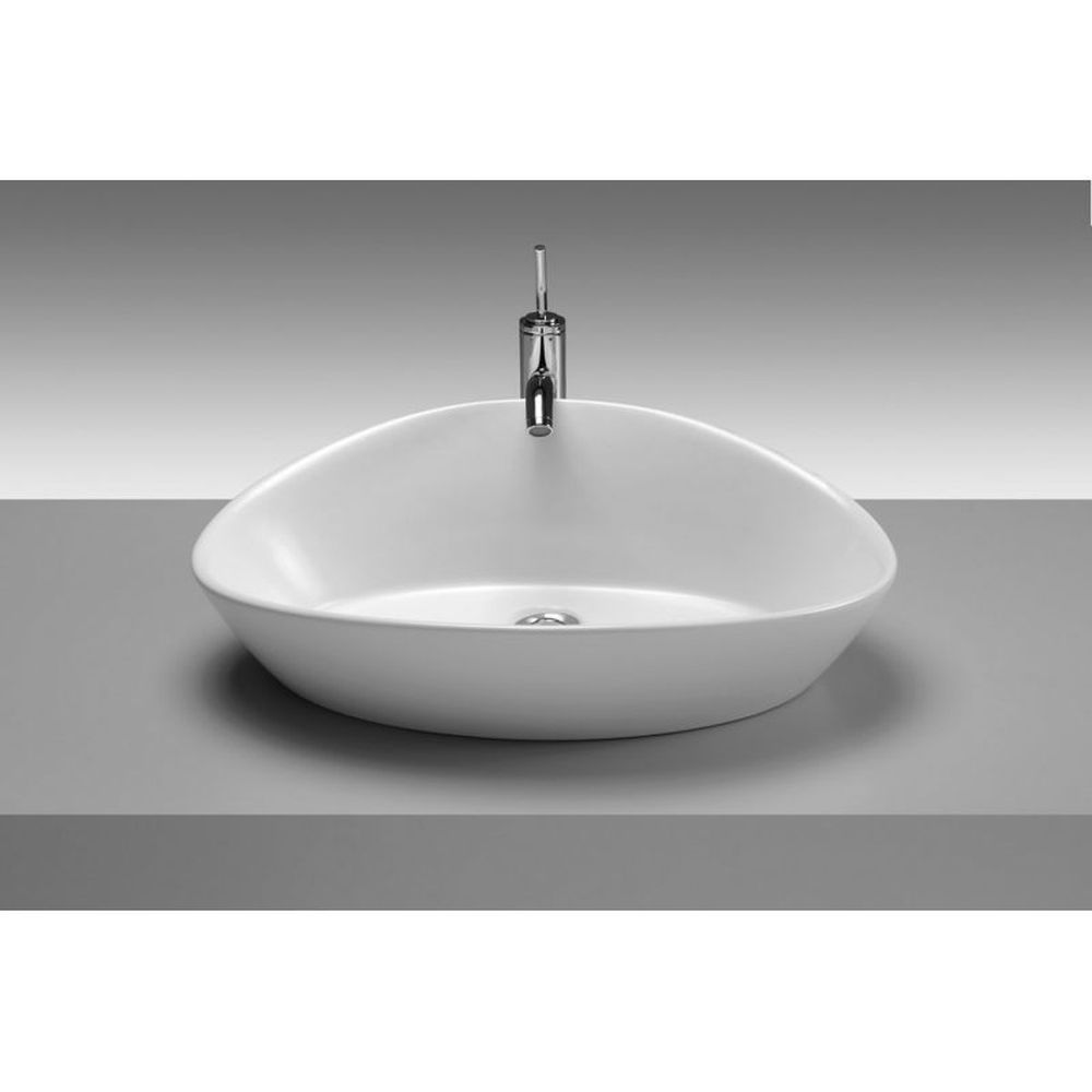 Lavoar pe blat alb 63 cm, asimetric, Gala Elipse [1]