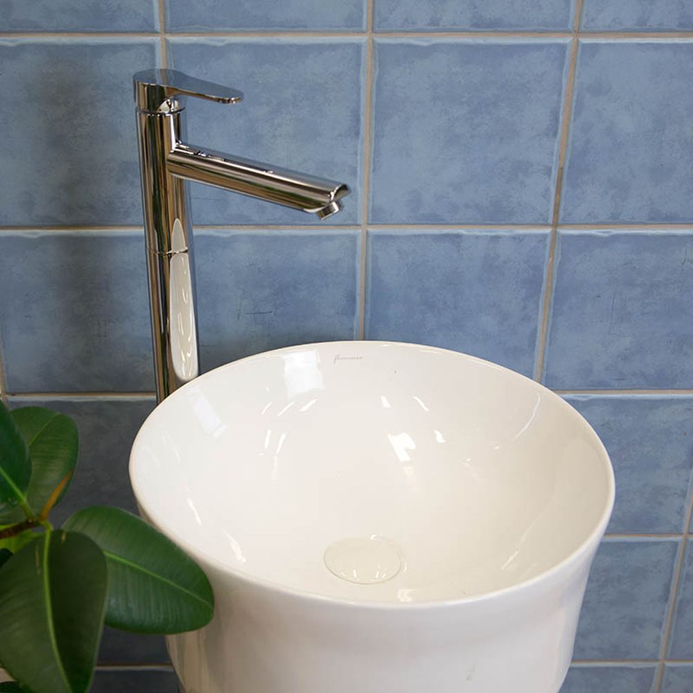 Lavoar freestanding alb 42 cm, rotund, Fluminia Novicia [3]