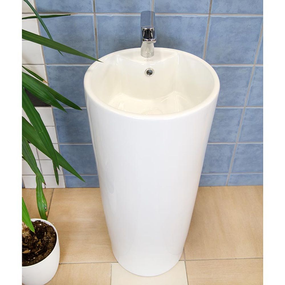 Lavoar freestanding rotund cu preaplin, Fluminia, Athos-B [3]