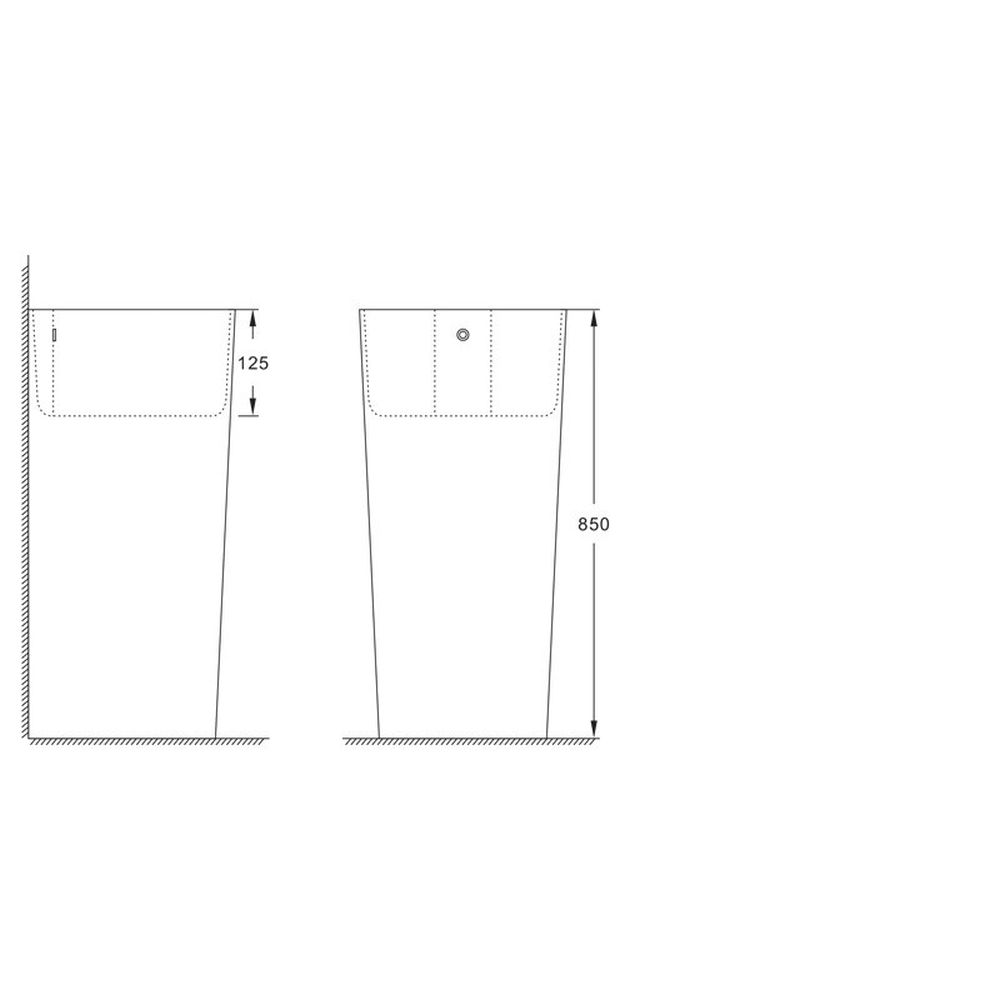 Lavoar freestanding rotund, Fluminia, Athos [4]