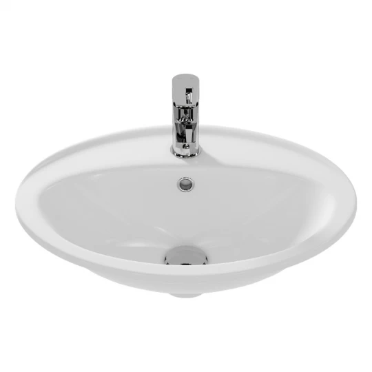Lavoar incastrat alb 54 cm, oval, Cersanit Calla [9]