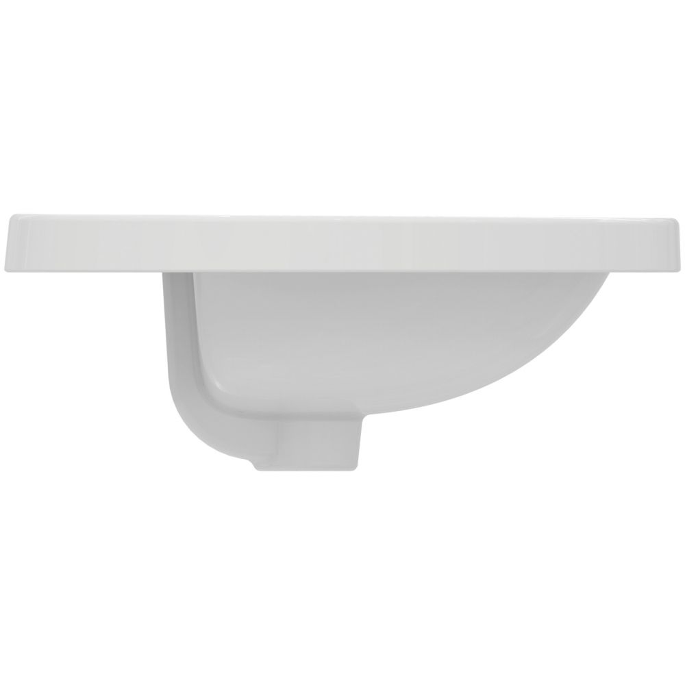 Lavoar incastrat alb 62 cm, oval, orificiu baterie si preaplin Ideal Standard Connect [4]
