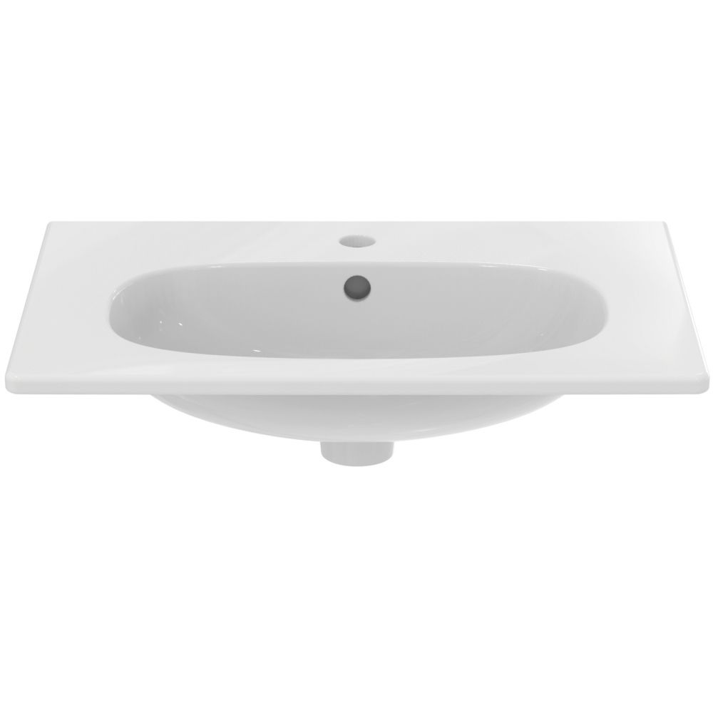 Lavoar incastrat alb lucios 63 cm, dreptunghiular, Ideal Standard Tesi [2]