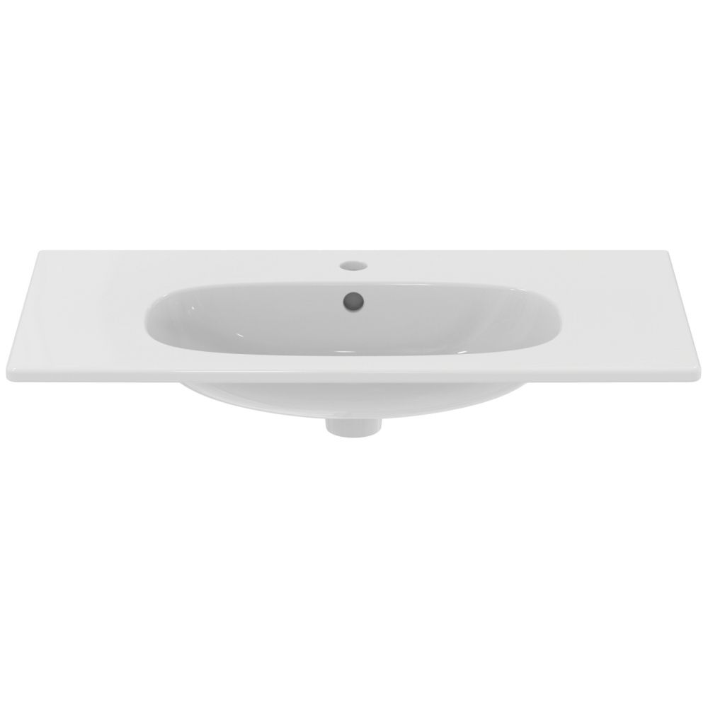 Lavoar incastrat alb lucios 83 cm, dreptunghiular, Ideal Standard Tesi [2]