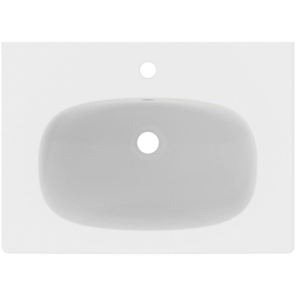 Lavoar incastrat alb mat 63 cm, dreptunghiular, Ideal Standard Tesi [4]