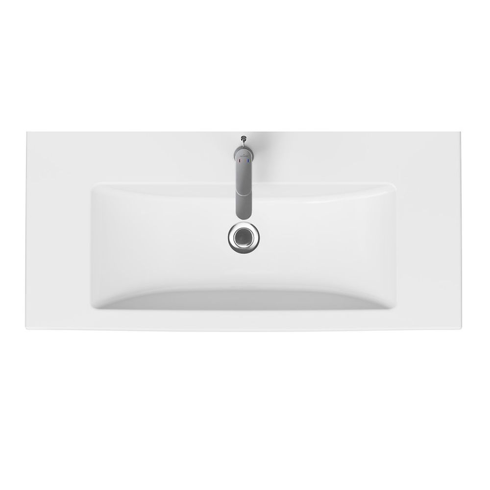 Lavoar incastrat alb 100 cm, dreptunghiular, Cersanit Como [2]