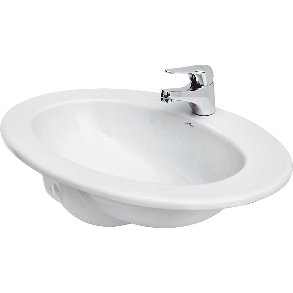 Lavoar incastrat alb 63 cm, oval, Cersanit Gamma