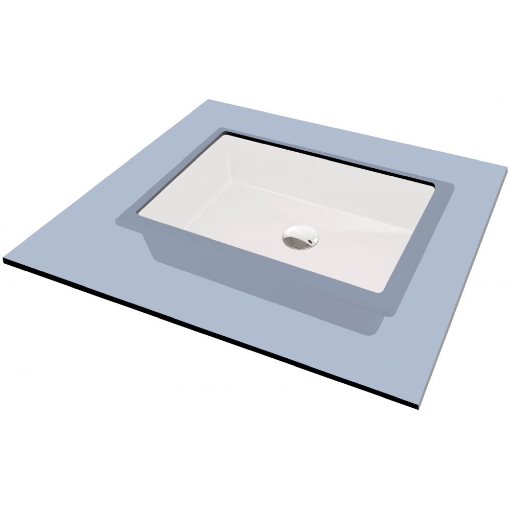 Lavoar incastrat compozit alb Deante Correo, dreptunghiular, 50 cm [4]