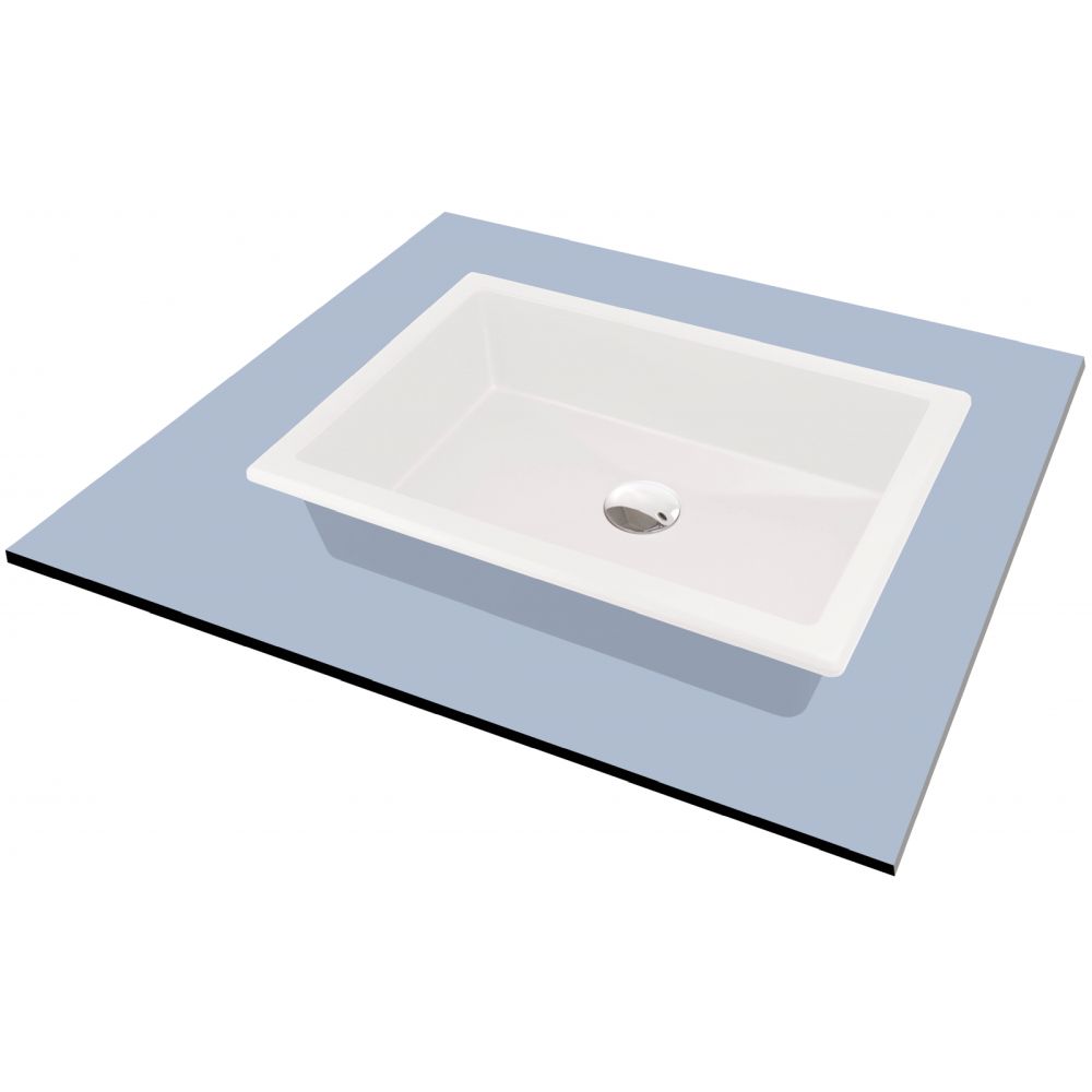 Lavoar incastrat compozit alb Deante Correo, dreptunghiular, 50 cm [3]