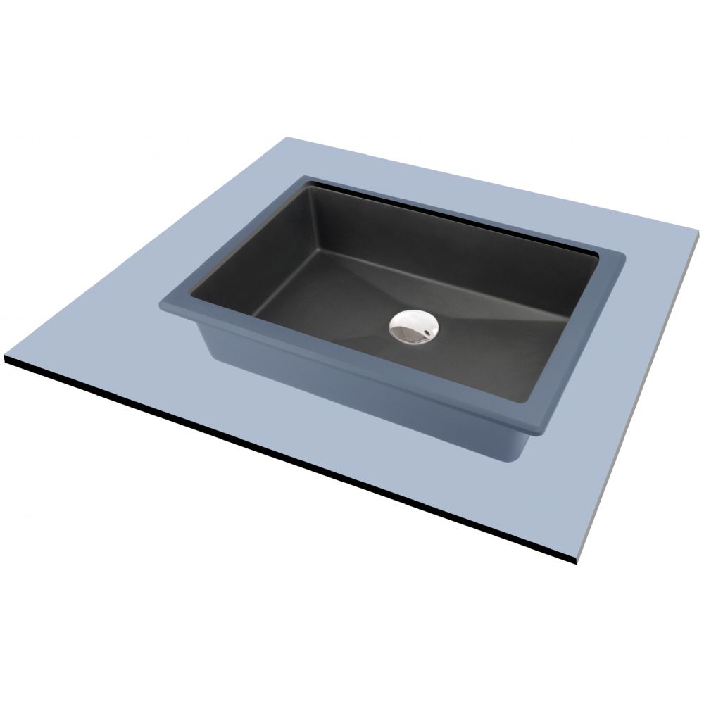 Lavoar incastrat compozit antracit Deante Correo, dreptunghiular, 50 cm [4]