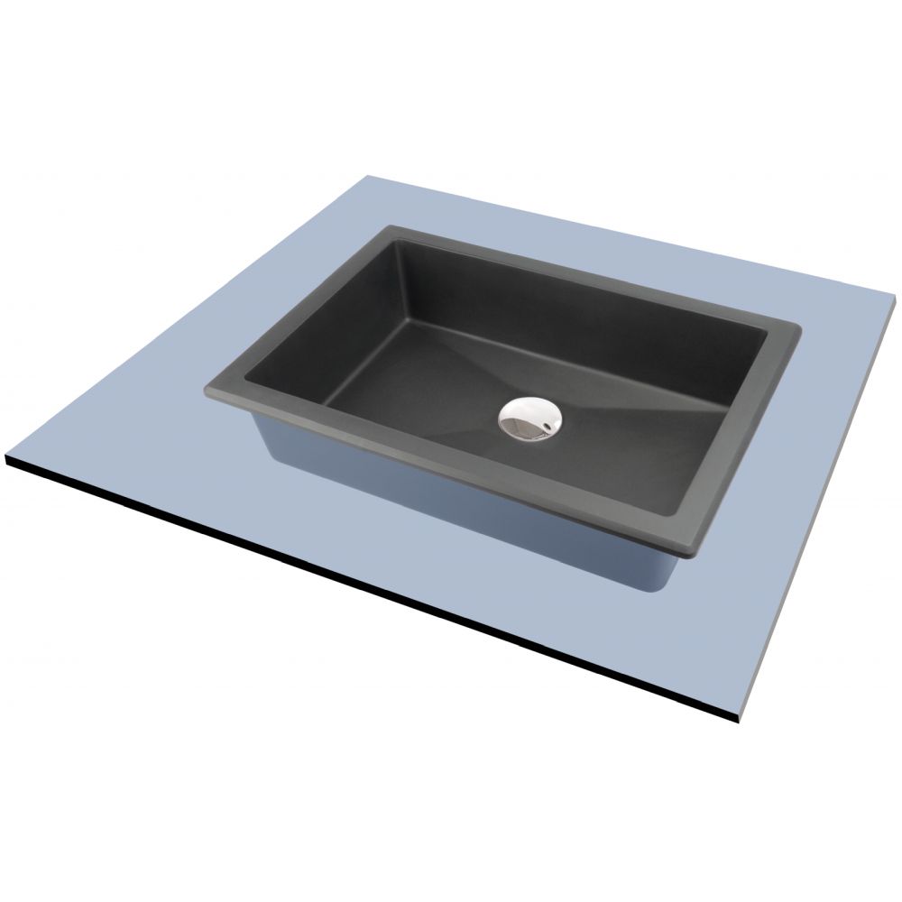 Lavoar incastrat compozit antracit Deante Correo, dreptunghiular, 50 cm [3]