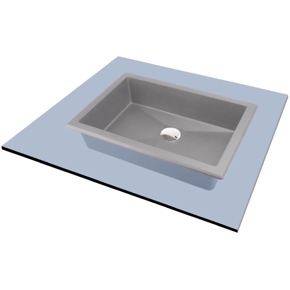 Lavoar incastrat compozit gri Deante Correo, dreptunghiular, 50 cm [3]