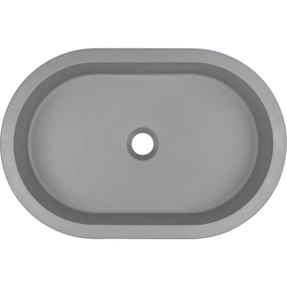 Lavoar incastrat compozit gri Deante Silia, oval, 59 cm [2]