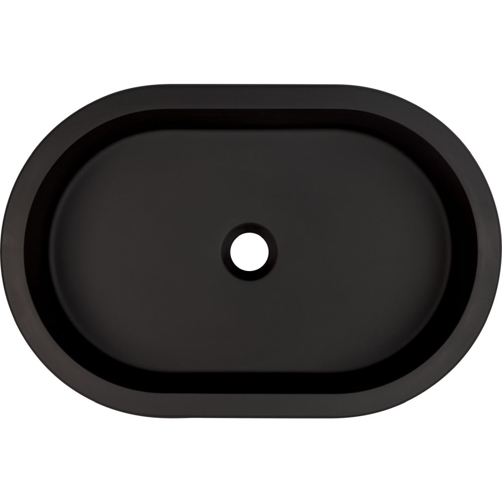 Lavoar incastrat compozit negru Deante Silia, oval, 59 cm [2]