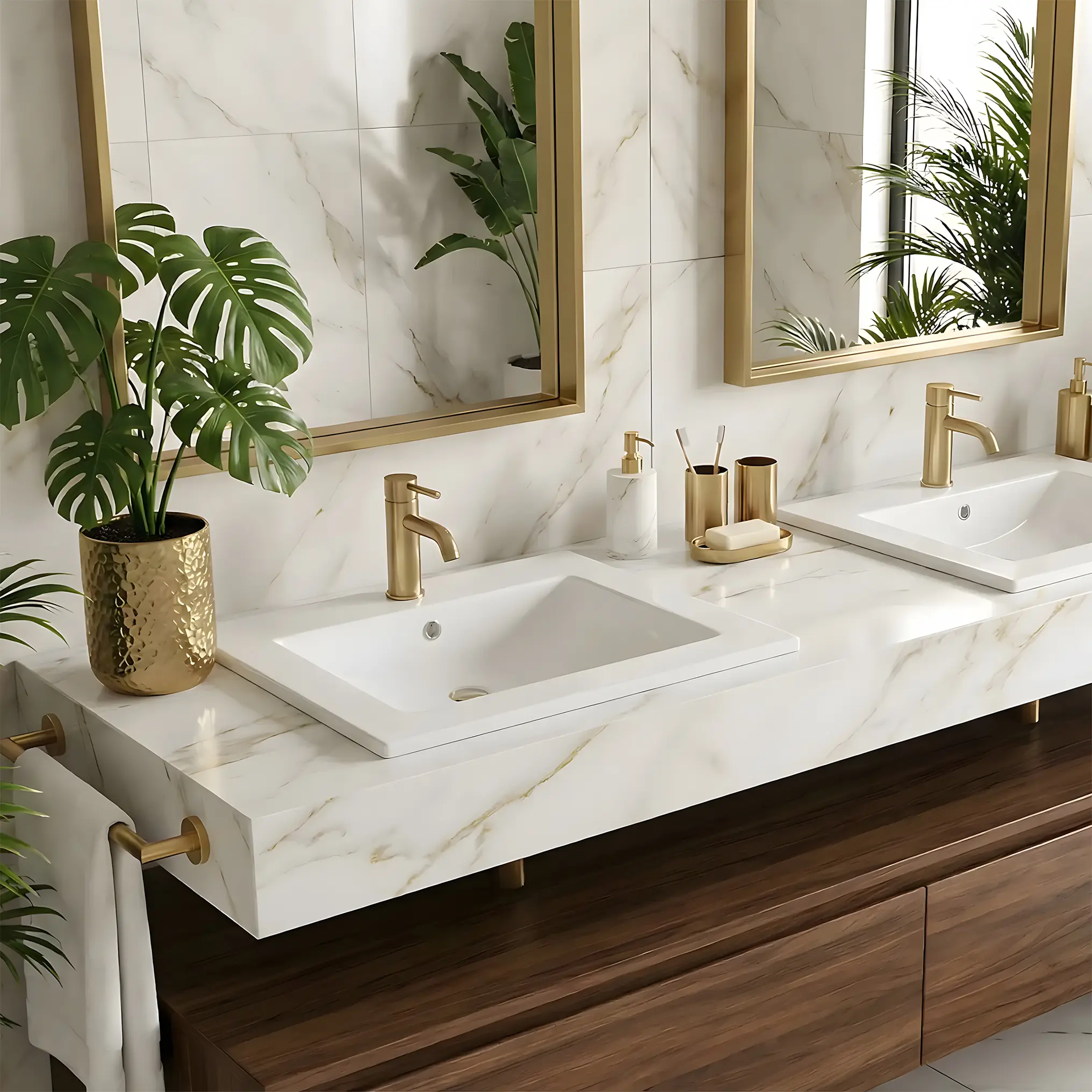 Lavoar dreptunghiular, alb, lucios, ceramică sanitară, 72×46,5 cm, REA [3]