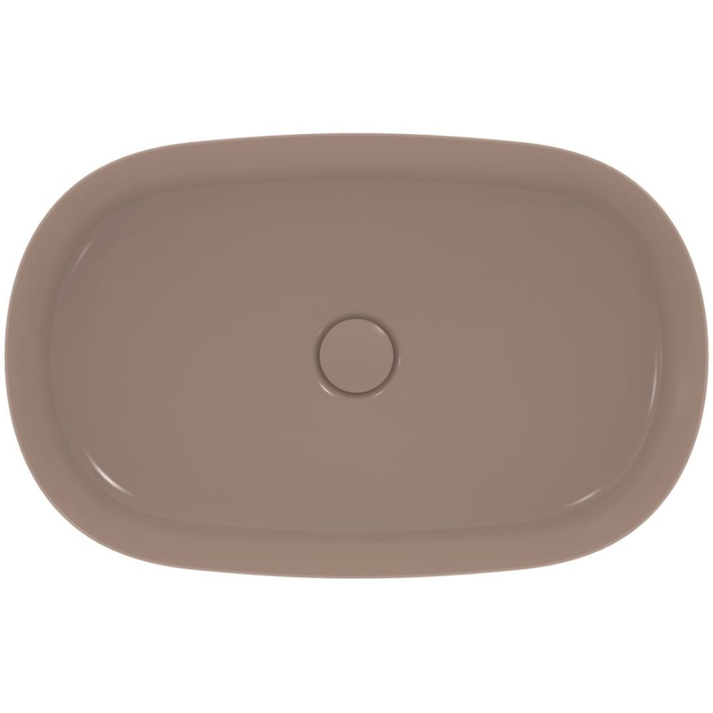 Lavoar pe blat maro lucios 60 cm, oval, fara preaplin, Ideal Standard Ipalyss [4]