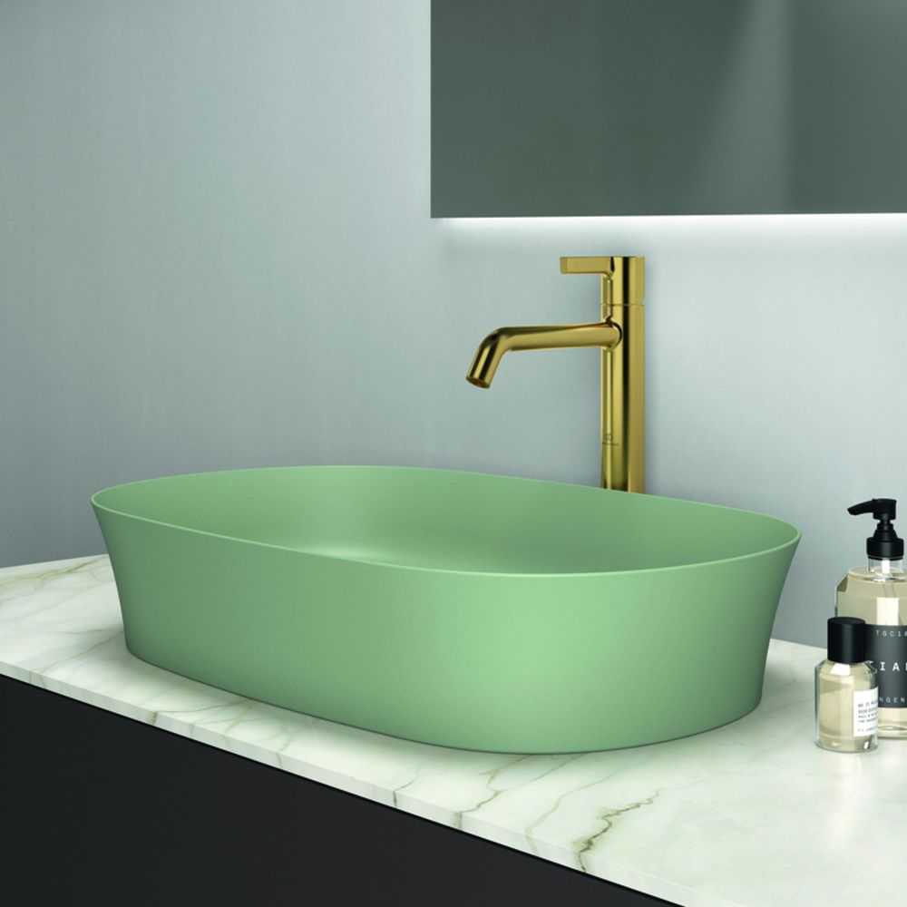 Lavoar pe blat verde lucios 60 cm, oval, fara preaplin, Ideal Standard Ipalyss [6]