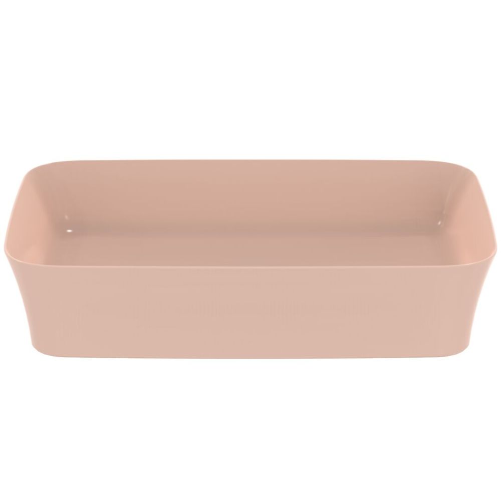 Lavoar pe blat roz lucios 55 cm, dreptunghiular, fara preaplin, Ideal Standard Ipalyss [2]