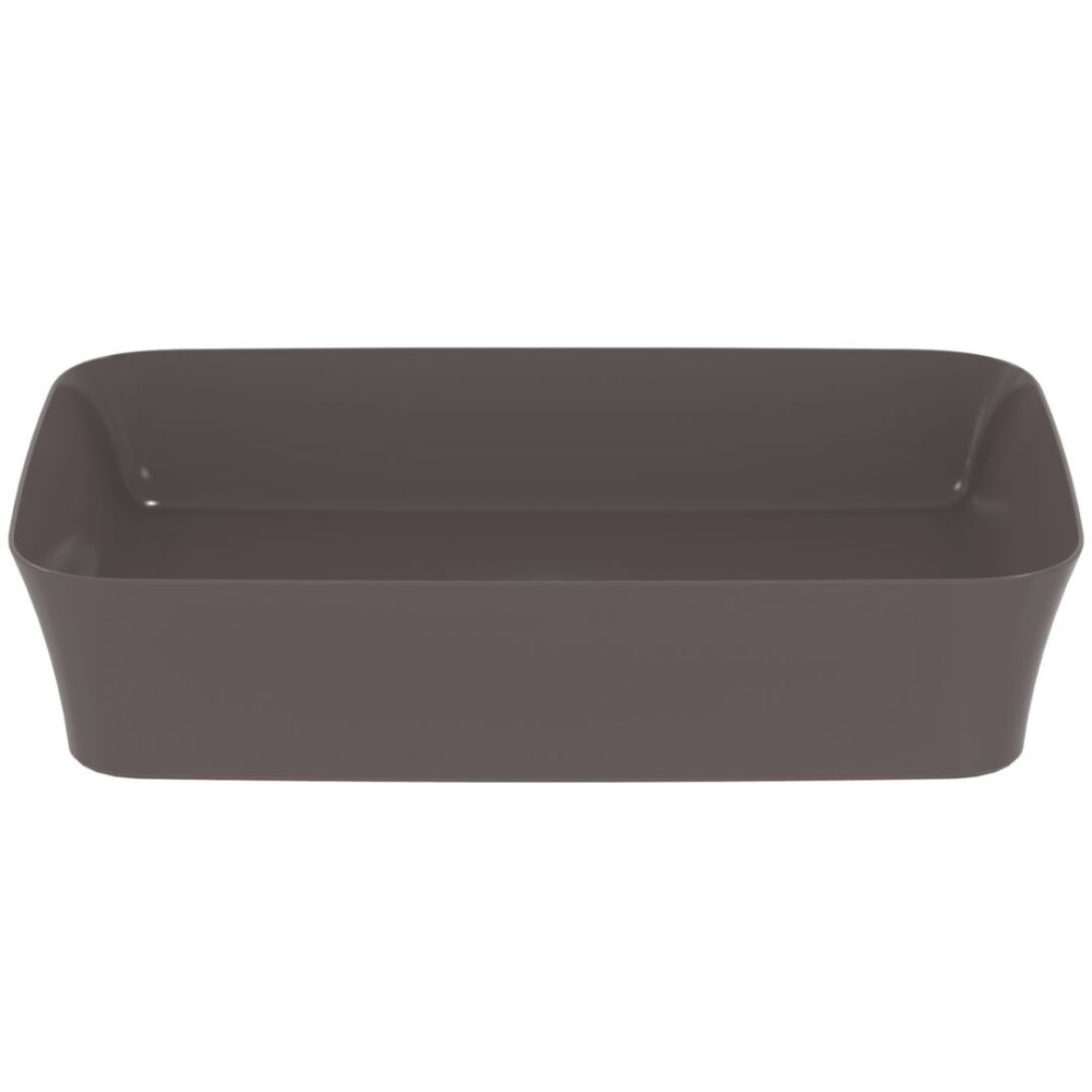 Lavoar pe blat gri lucios 55 cm, dreptunghiular, fara preaplin, Ideal Standard Ipalyss [2]