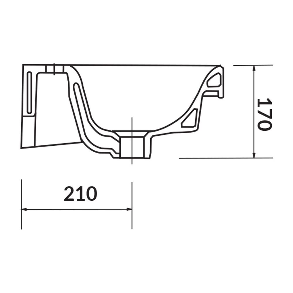 Lavoar baie pentru mobilier alb lucios 80 cm Cersanit Moduo [5]