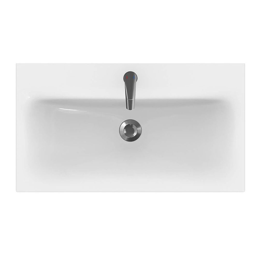 Lavoar baie pentru mobilier alb 80 cm Cersanit Moduo [2]
