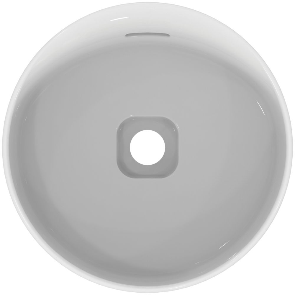 Lavoar pe blat alb 38 cm, rotund, cu preaplin, Ideal Standard Strada II [5]