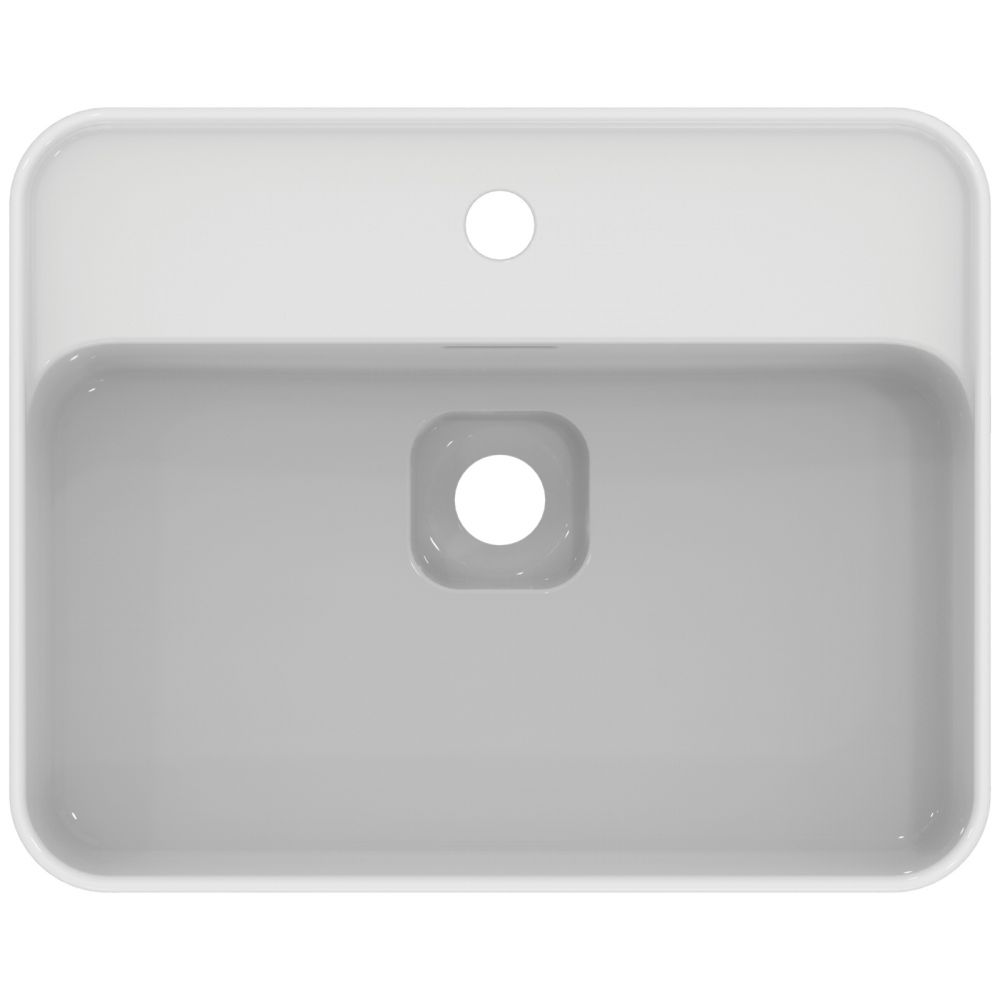 Lavoar pe blat alb 50 cm, dreptunghiular, cu orificiu baterie, Ideal Standard Strada II [5]