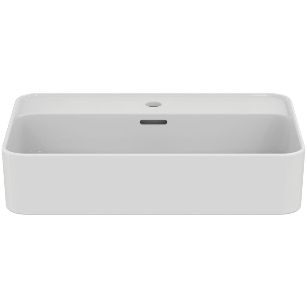 Lavoar pe blat alb 60 cm, dreptunghiular, cu orificiu baterie, Ideal Standard Strada II [2]