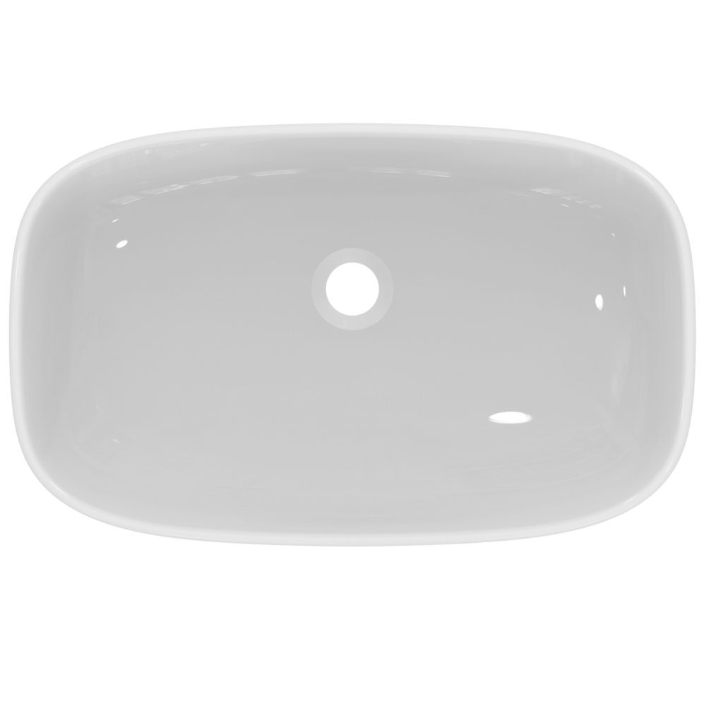 Lavoar pe blat alb 60 cm, dreptunghiular, cu preaplin, Ideal Standard i.Life B [4]