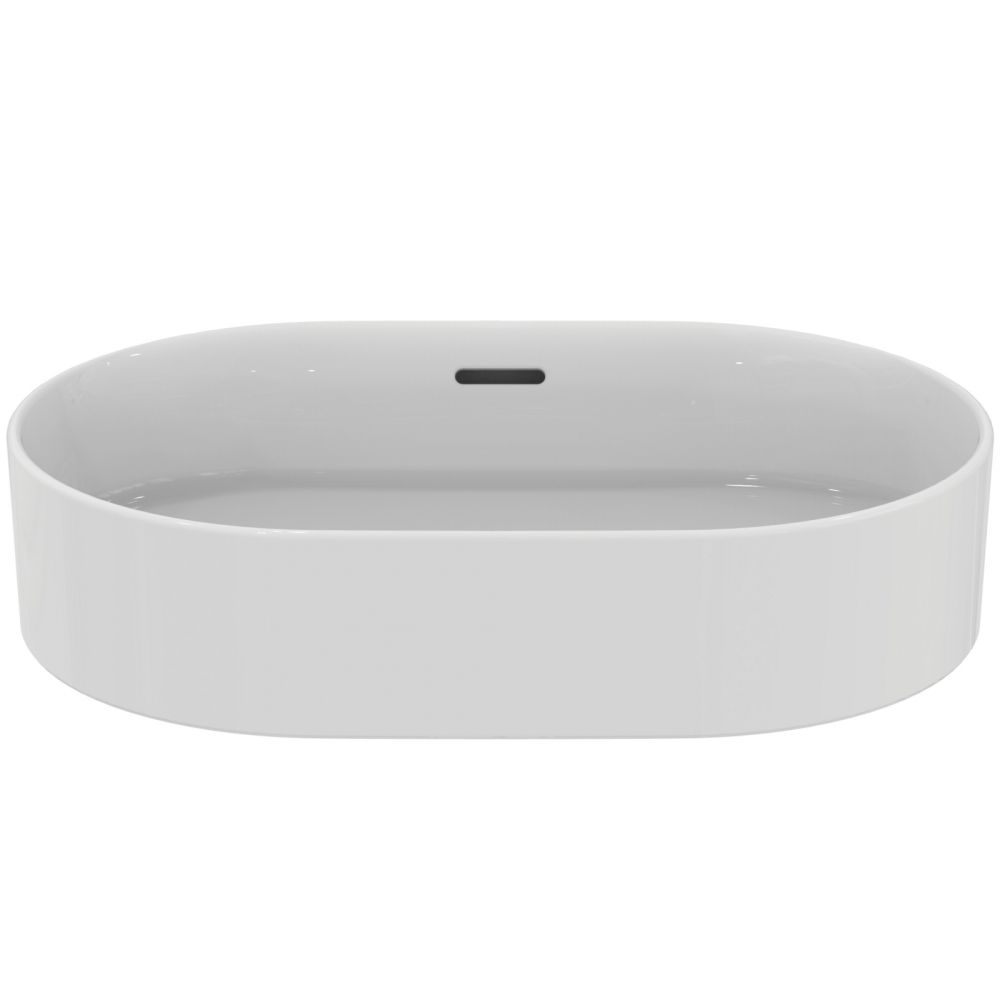 Lavoar pe blat alb 60 cm, oval, cu preaplin, Ideal Standard Strada II [3]