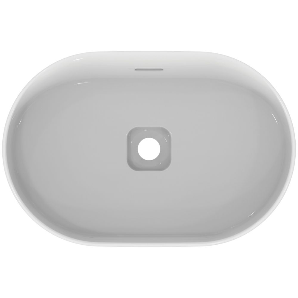 Lavoar pe blat alb 60 cm, oval, cu preaplin, Ideal Standard Strada II [5]
