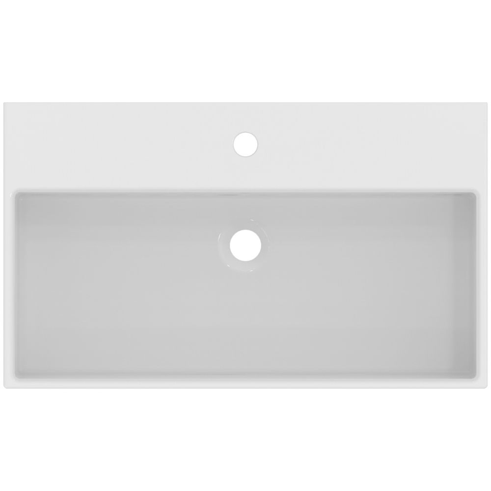 Lavoar pe blat alb 71 cm, dreptunghiular, orificiu baterie, Ideal Standard Strada [4]