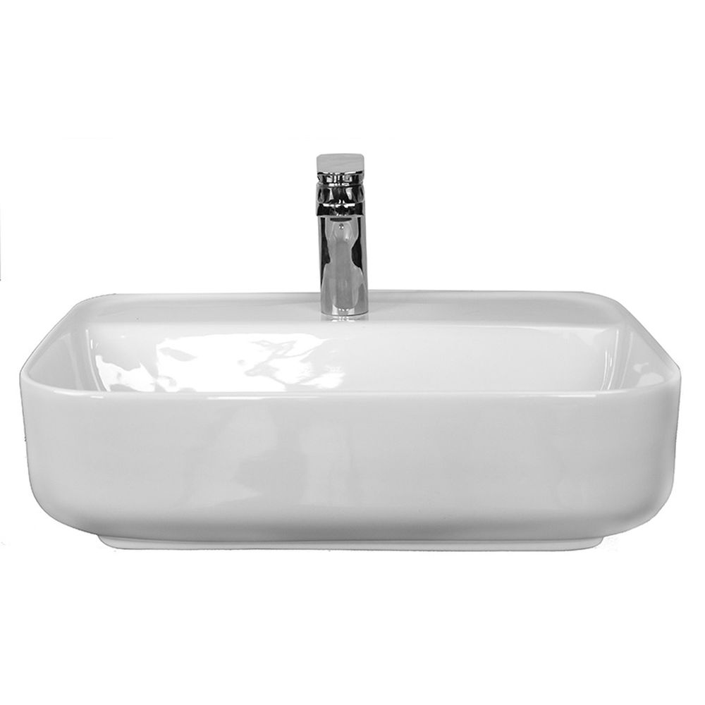 Lavoar pe blat alb, dreptunghiular, 50 cm, Fluminia Juno [2]