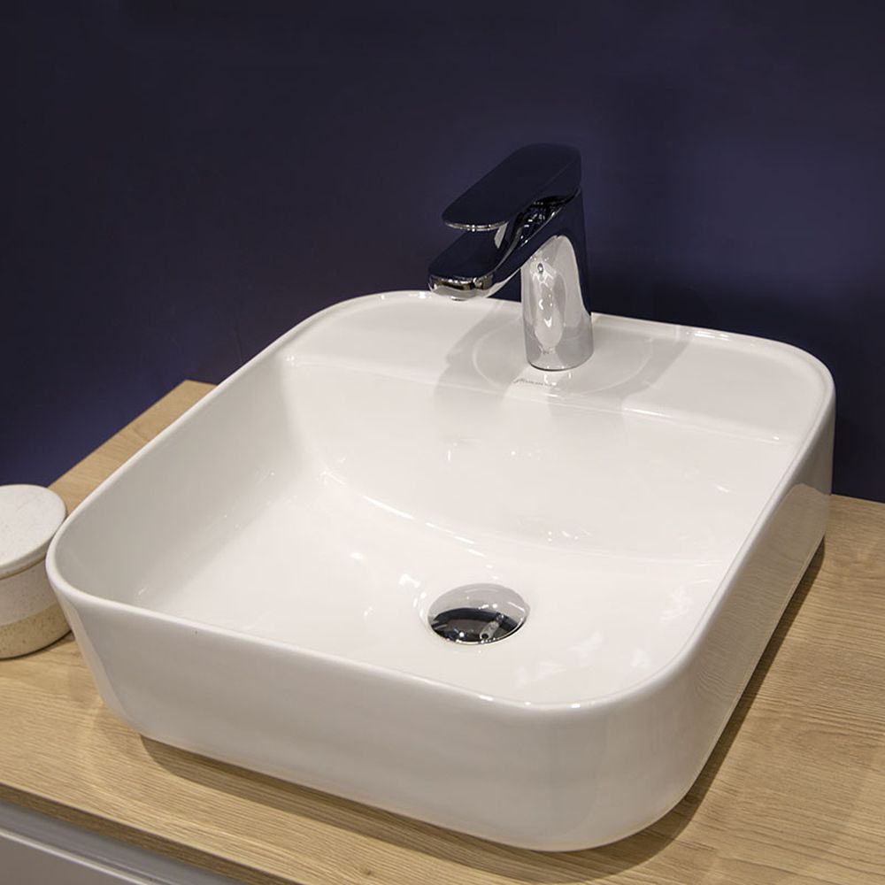 Lavoar pe blat alb, dreptunghiular, 50 cm, Fluminia Juno [5]
