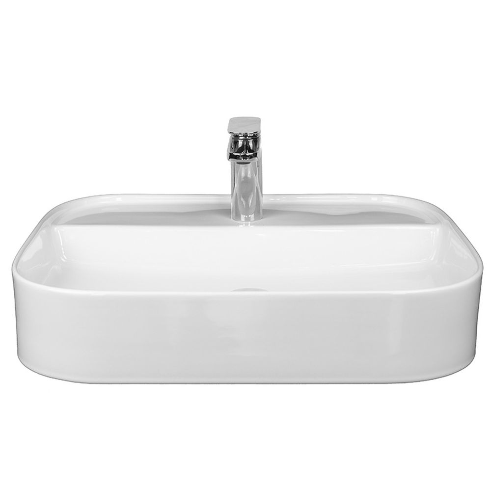 Lavoar pe blat alb, dreptunghiular, 55 cm, Fluminia Juno [3]