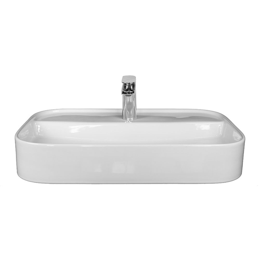 Lavoar pe blat alb, dreptunghiular, 65 cm, Fluminia Juno [3]