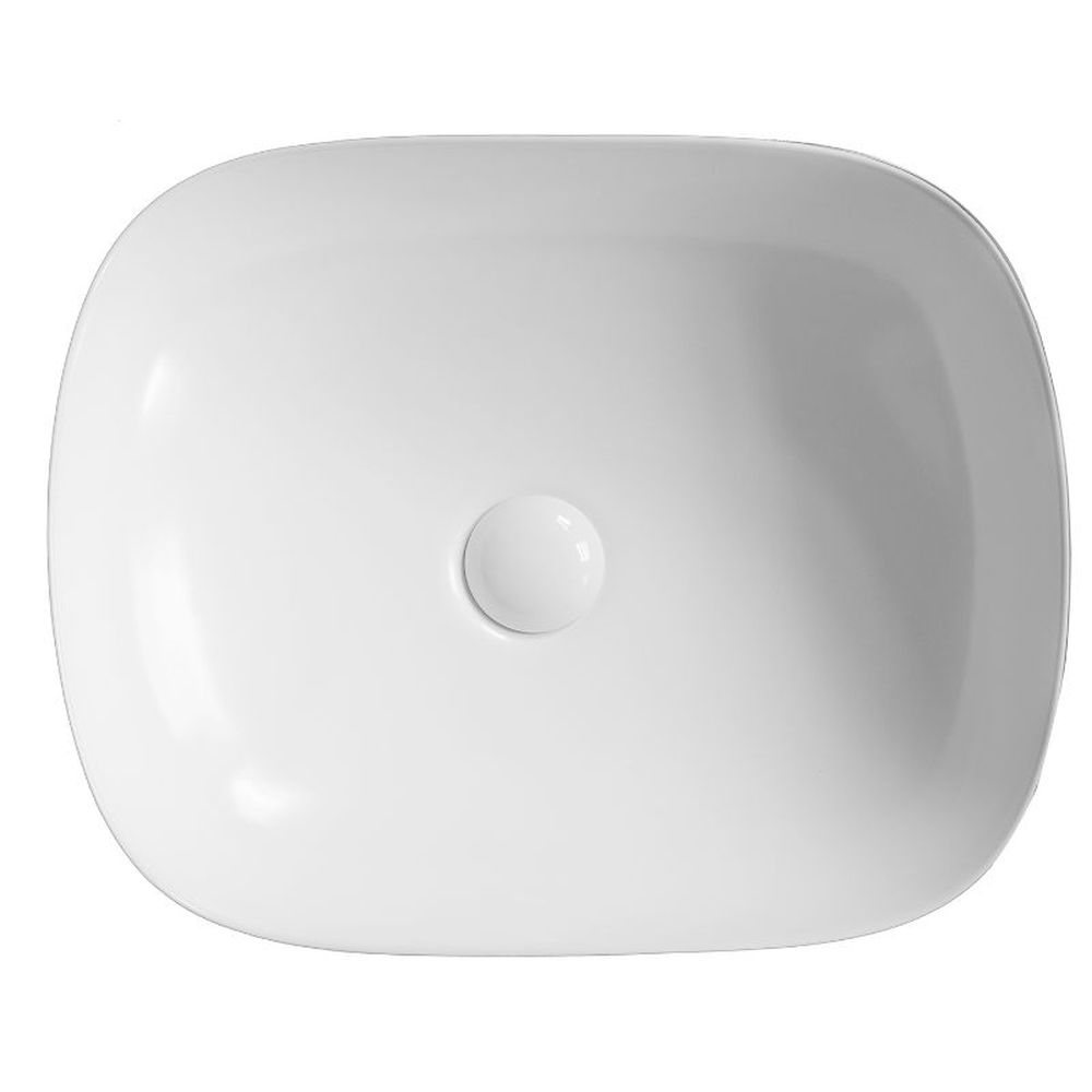 Lavoar pe blat alb/gri mat 49 cm Fluminia Indus [2]