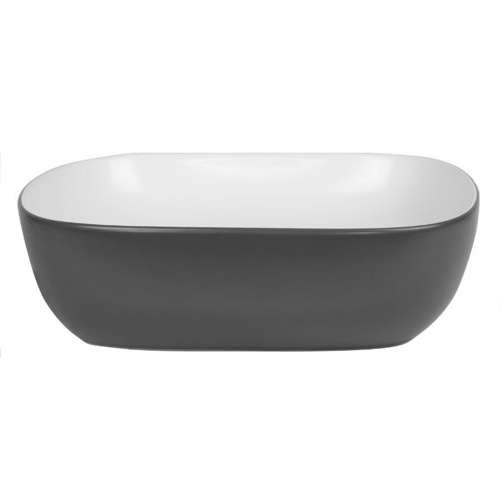 Lavoar pe blat alb/gri mat 49 cm Fluminia Indus [3]
