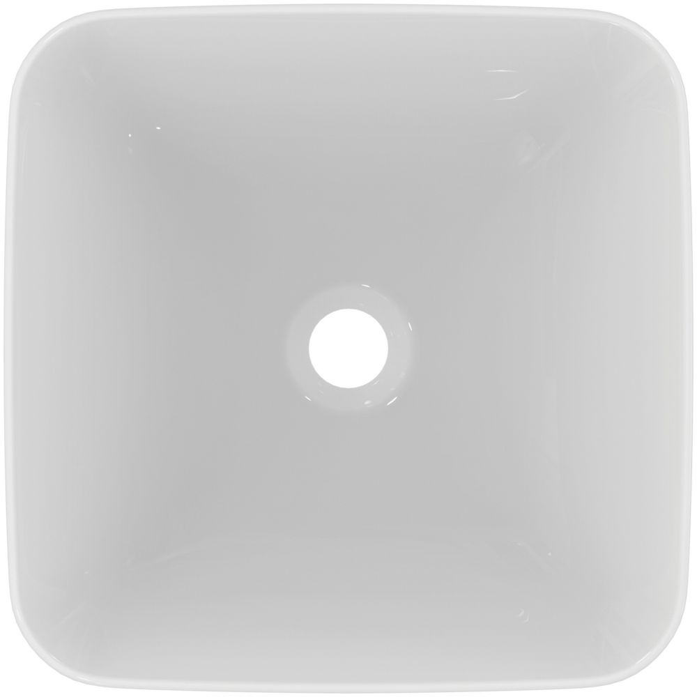 Lavoar pe blat alb lucios 40 cm, patrat, fara preaplin, Ideal Standard Connect Air [4]