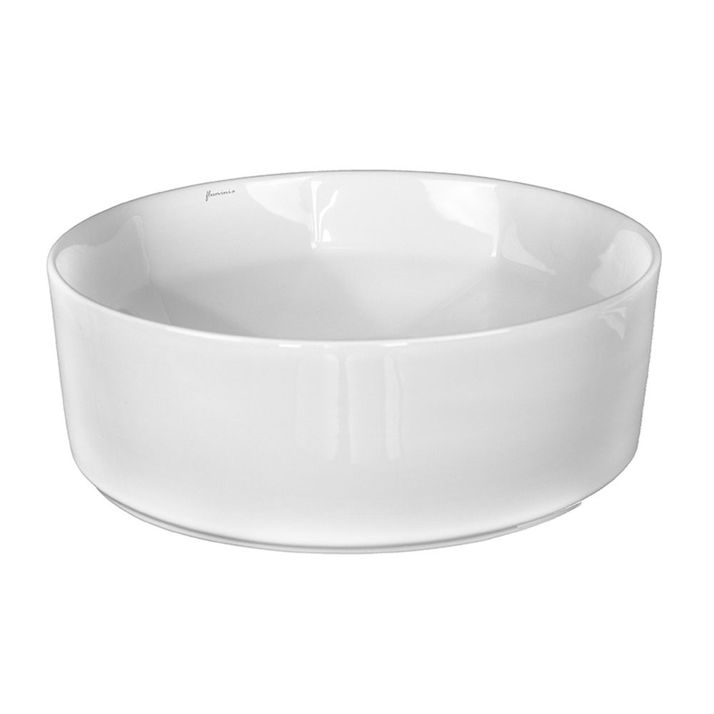 Lavoar pe blat alb lucios 40 cm, rotund, Fluminia Crystal [3]