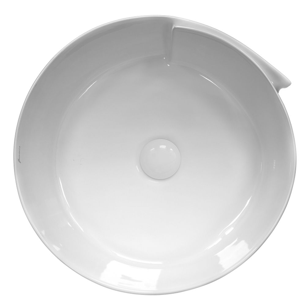 Lavoar pe blat alb lucios 44 cm, rotund, Fluminia Amor [2]