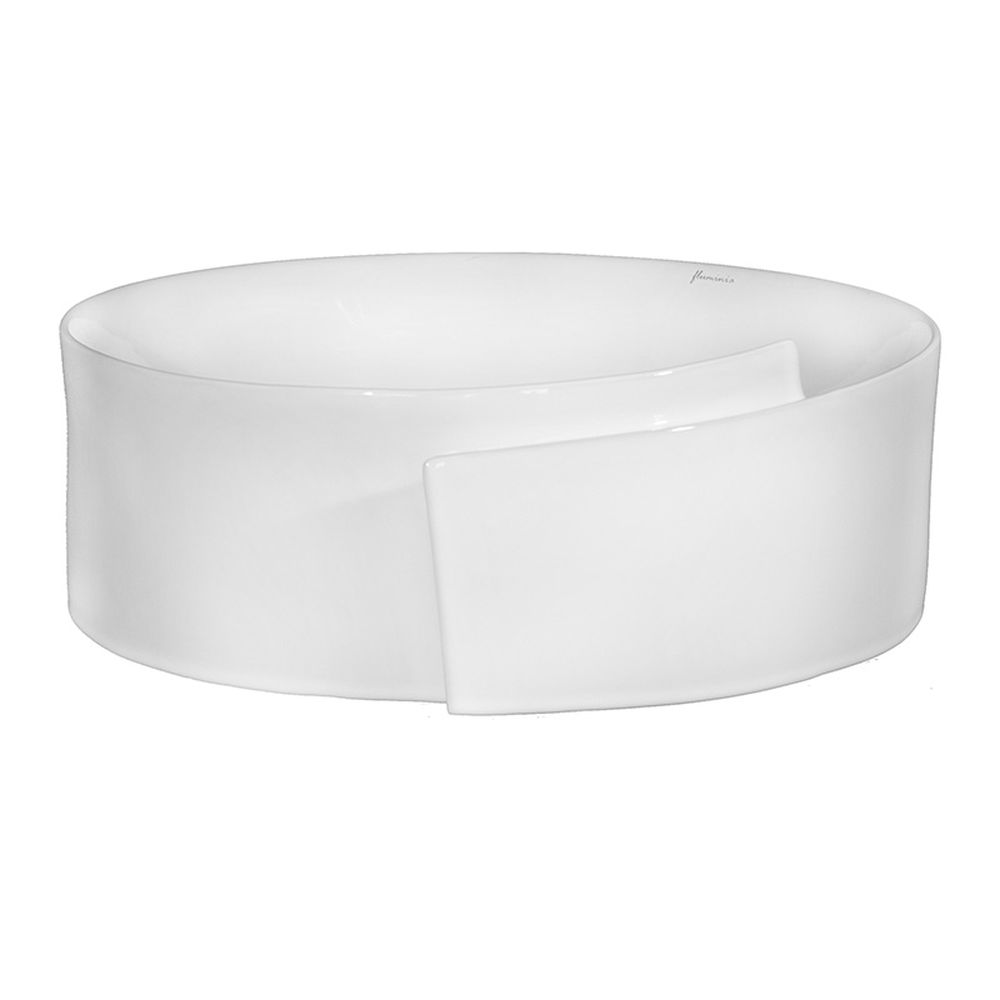 Lavoar pe blat alb lucios 44 cm, rotund, Fluminia Amor [3]