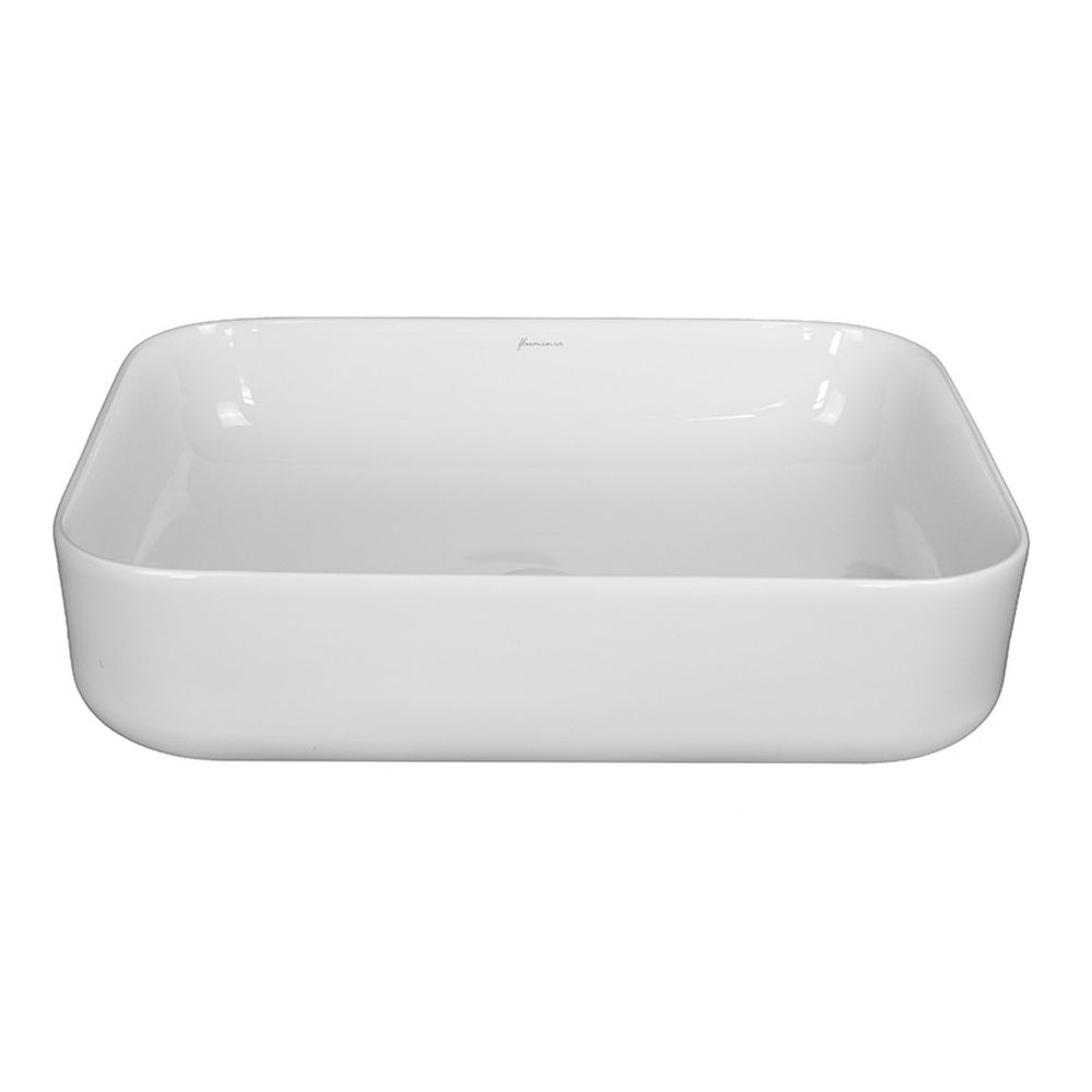 Lavoar pe blat alb lucios 49 cm, dreptunghiular, Fluminia Arno [2]