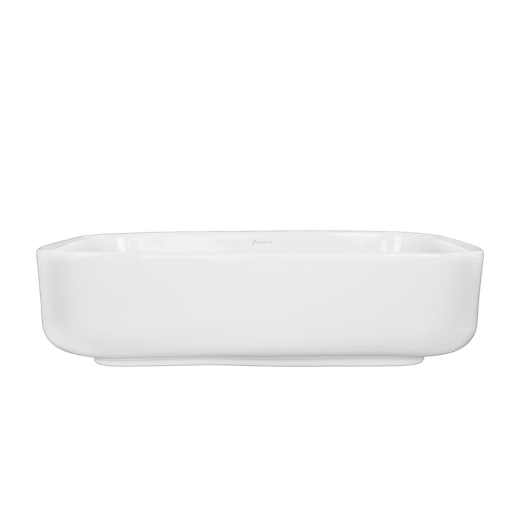 Lavoar pe blat alb lucios 49 cm, dreptunghiular, Fluminia Arno [4]